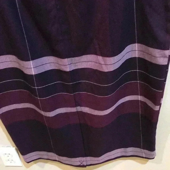 NWT 7th AVENUE DESIGN STUDIO/NEW YORK & COMPANY PURPLE STRIPED PENCIL SKIRT-14 - Picture 6 of 8